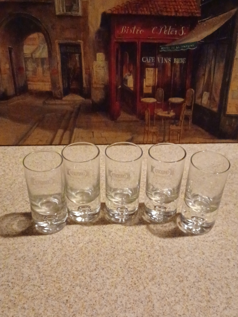 Clear Krosno Shot Glasses Set of 5